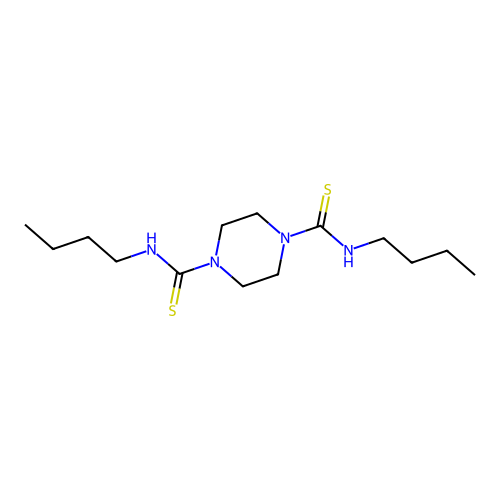 N1,N4-Dibutyl-1,4-piperazinedicarbothioamide structure