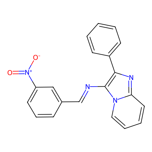 N-[(E)-(3-nitrophenyl)methylidene]-2-phenylimidazo[1,2-a]pyridin-3-amine structure