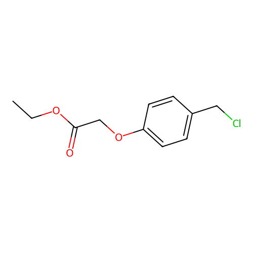(4-Chloromethyl-phenoxy)-acetic acid ethyl ester structure