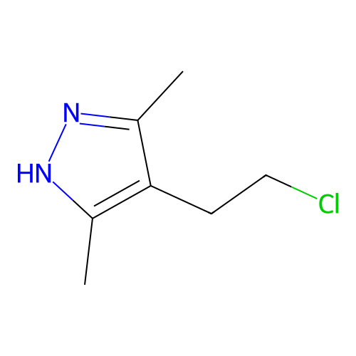 4-(2-chloroethyl)-3,5-dimethyl-1H-pyrazole structure