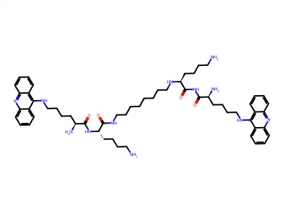 N6-9-Acridinyl-L-lysyl-N-(8-((N2-(N6-9-acridinyl-L-lysyl)-L-lysyl)amino)octyl)-L-lysinamide structure