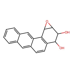 (+)-trans-3,4-Dihydroxy-1,2-epoxy-1,2,3,4-tetrahydrobenz(a)anthracene structure