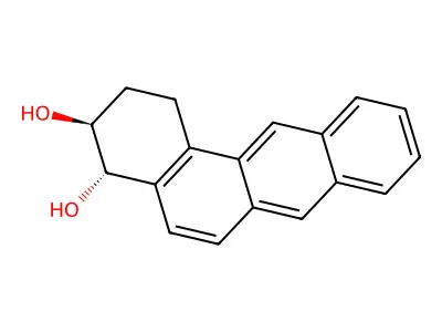 Benz(a)anthracene-3,4-diol, 1,2,3,4-tetrahydro-, trans- structure