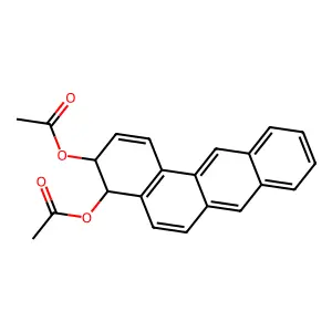 Benz(a)anthracene-3,4-diol, 3,4-dihydro-, diacetate, (3R-trans)- structure