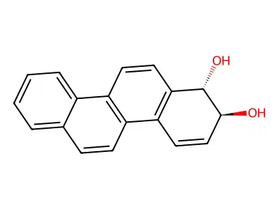trans-1,2-Dihydroxy-1,2-dihydrochrysene structure