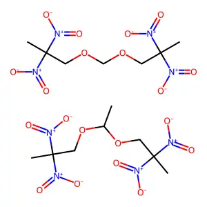 Bis-(2,2-dinitropropyl)acetal mixture with formal structure