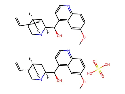 奎宁硫酸盐 structure