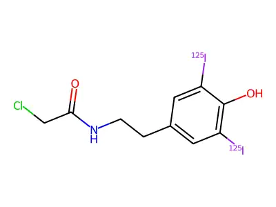 Chloroacetyliodotyramine structure