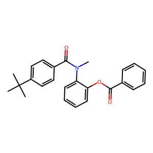 Benzamide, N-(2-(benzoyloxy)phenyl)-4-(1,1-dimethylethyl)-N-methyl- structure