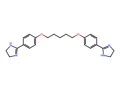 1H-Imidazole, 2,2'-(1,5-pentanediylbis(oxy-4,1-phenylene))bis(4,5-dihydro- structure