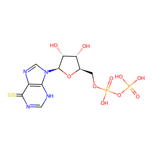 Inosine 5'-(trihydrogen diphosphate), 6-thio- structure