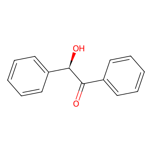 Benzoin, (-)- structure