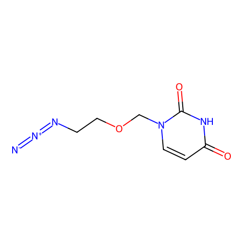 1-(2-Azidoethoxymethyl)pyrimidine-2,4-dione structure
