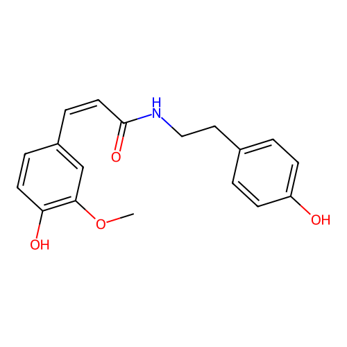 N-cis-Feruloyl tyramine structure