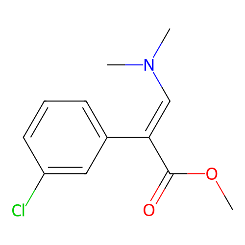 methyl (E)-2-(3-chlorophenyl)-3-(dimethylamino)-2-propenoate structure