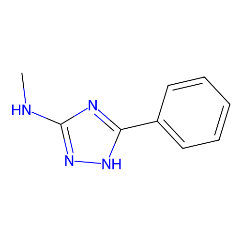 N-methyl-5-phenyl-1H-1,2,4-triazol-3-amine structure