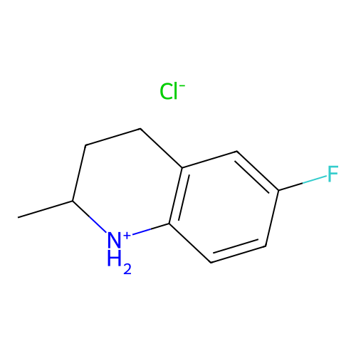 6-Fluoro-2-methyl-1,2,3,4-tetrahydroquinolin-1-ium chloride structure