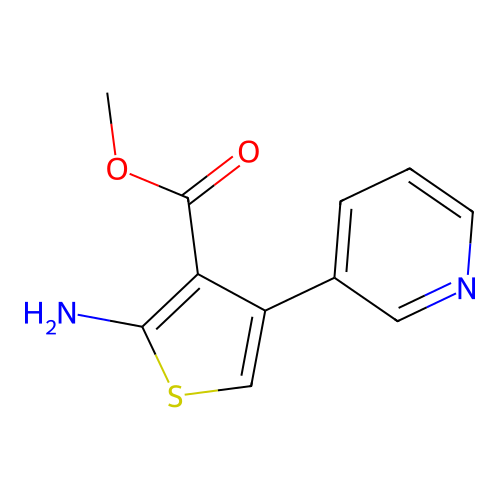 Methyl 2-amino-4-pyridin-3-ylthiophene-3-carboxylate structure