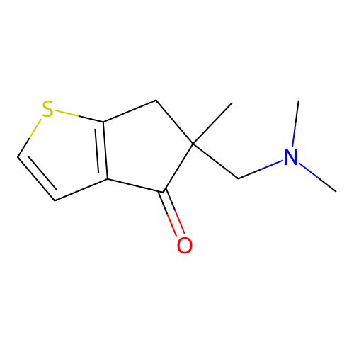 5-((Dimethylamino)methyl)-5-methyl-5,6-dihydro-4H-cyclopenta(b)thiophen-4-one structure