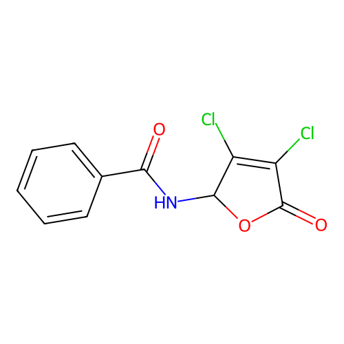 N-(3,4-dichloro-5-oxo-2H-furan-2-yl)benzamide structure