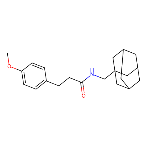 N-(1-adamantylmethyl)-3-(4-methoxyphenyl)propanamide structure