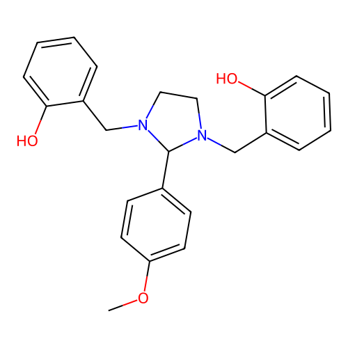 2,2'-((2-(4-Methoxyphenyl)imidazolidine-1,3-diyl)bis(methylene))diphenol structure