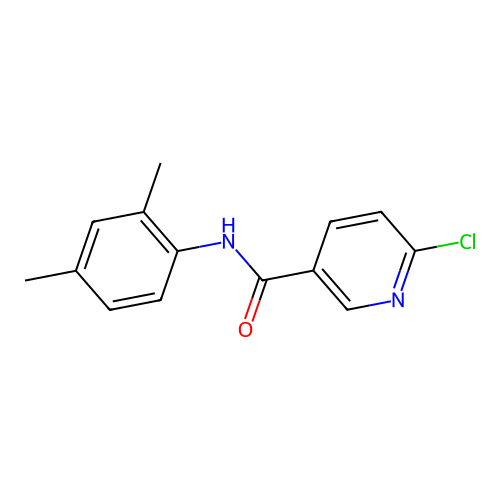 6-chloro-N-(2,4-dimethylphenyl)pyridine-3-carboxamide structure