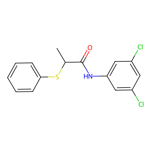 N-(3,5-dichlorophenyl)-2-phenylsulfanylpropanamide structure