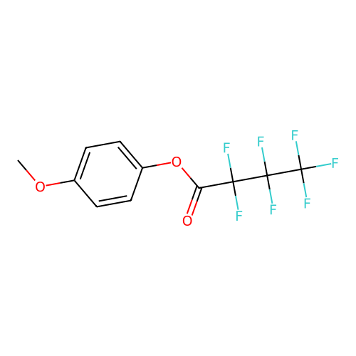 Heptafluorobutyric acid, 4-methoxyphenyl ester structure