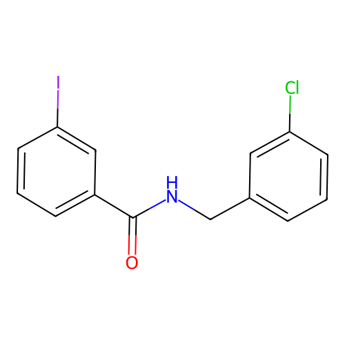 N-[(3-chlorophenyl)methyl]-3-iodobenzamide structure