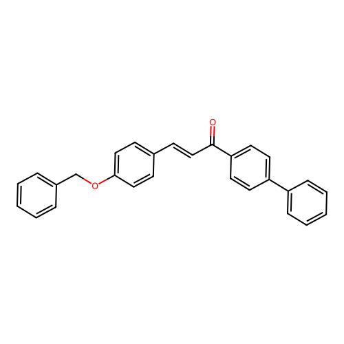 3-(4-Benzyloxyphenyl)-1-(4-phenylphenyl)prop-2-en-1-one structure
