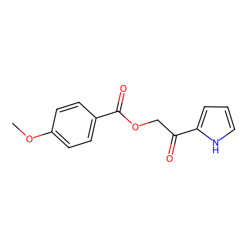 [2-oxo-2-(1H-pyrrol-2-yl)ethyl] 4-methoxybenzoate structure