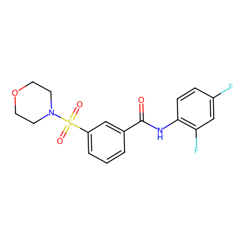 N-(2,4-difluorophenyl)-3-(morpholinosulfonyl)benzamide structure