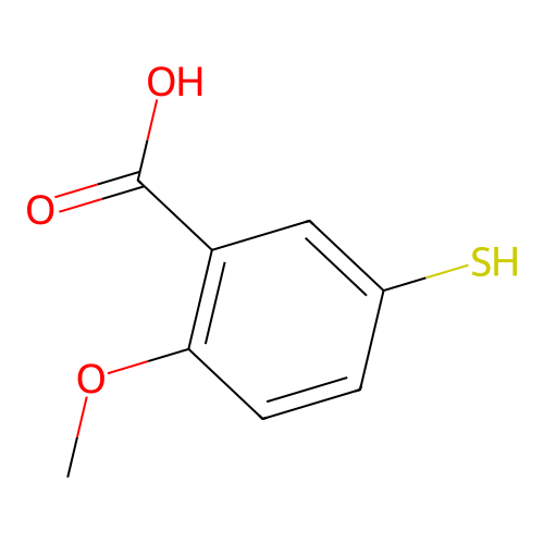 5-Mercapto-o-anisic acid structure