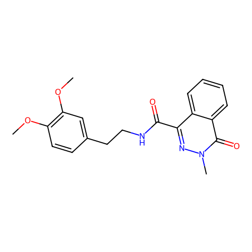 N-(3,4-dimethoxyphenethyl)-3-methyl-4-oxo-3,4-dihydro-1-phthalazinecarboxamide structure