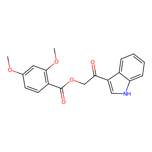 [2-(1H-indol-3-yl)-2-oxoethyl] 2,4-dimethoxybenzoate structure