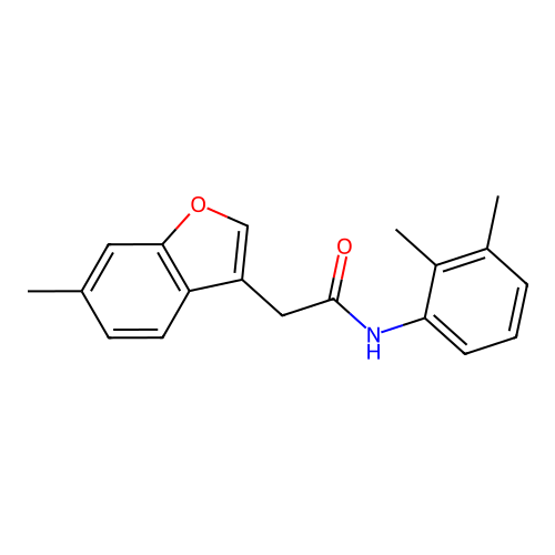 N-(2,3-dimethylphenyl)-2-(6-methyl-1-benzofuran-3-yl)acetamide structure