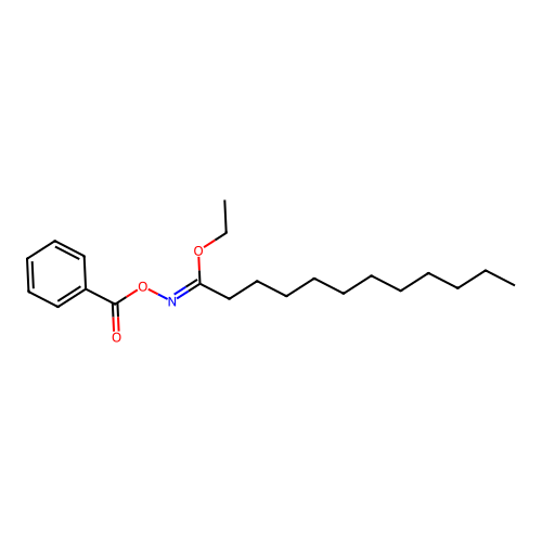 Ethyl N-(benzoyloxy)laurimidate structure