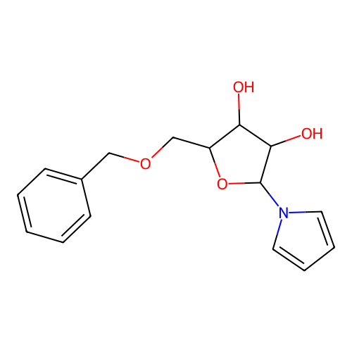 2-(Phenylmethoxymethyl)-5-pyrrol-1-yloxolane-3,4-diol structure
