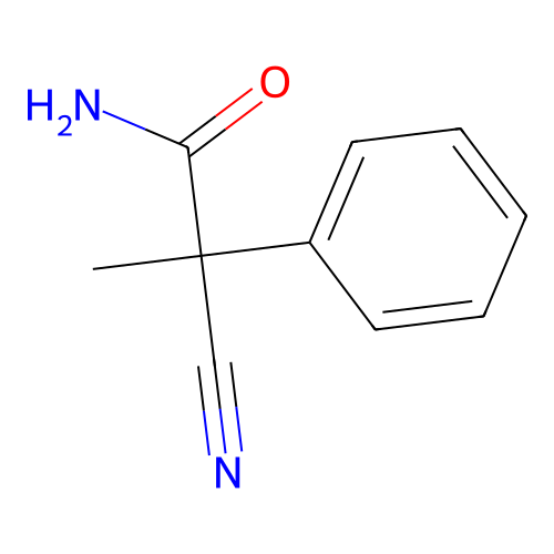 2-Cyano-2-phenylpropanamide structure