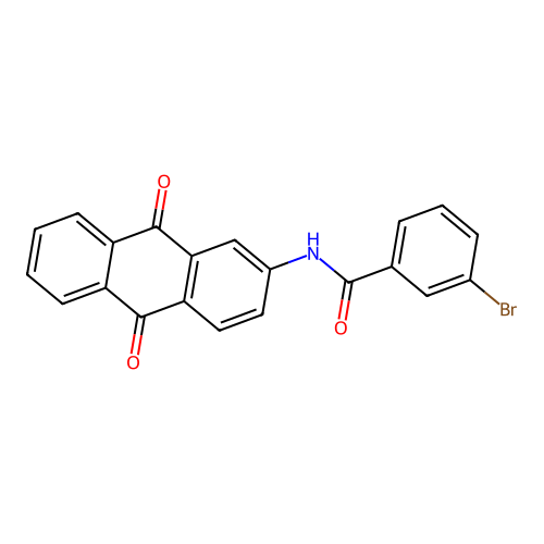 3-bromo-N-(9,10-dioxo-9,10-dihydroanthracen-2-yl)benzamide structure