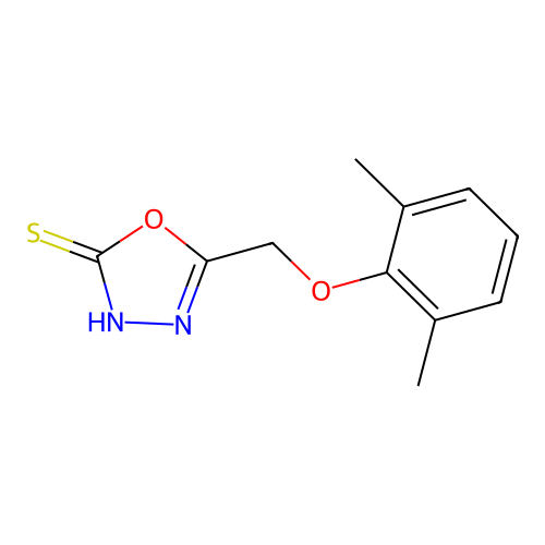 5-(2,6-Dimethyl-phenoxymethyl)-[1,3,4]oxadiazole-2-thiol structure