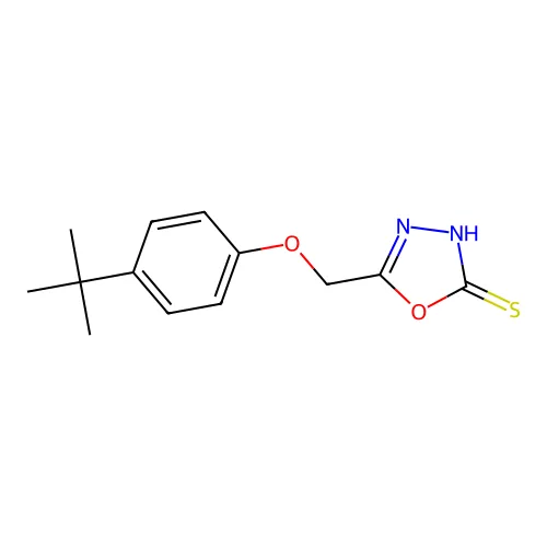 5-(4-叔丁基苯氧基甲基)-1,3,4-噁二唑-2-硫醇 structure