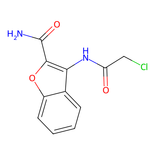 3-[(Chloroacetyl)amino]-1-benzofuran-2-carboxamide structure