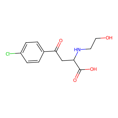 Benzenebutanoic acid, 4-chloro-alpha-((2-hydroxyethyl)amino)-gamma-oxo- structure