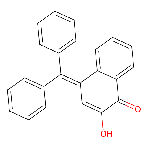4-benzhydrylidene-2-hydroxynaphthalen-1-one structure