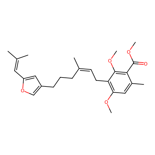 Permethyl deriv. of cristatic acid structure