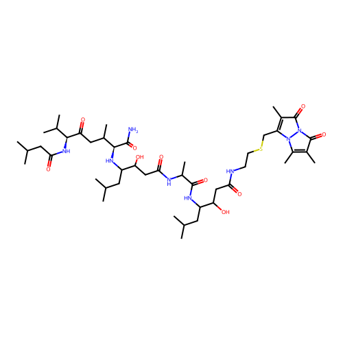 N-Pepstatinyl-S-bimanyl-2-aminoethanethiol structure