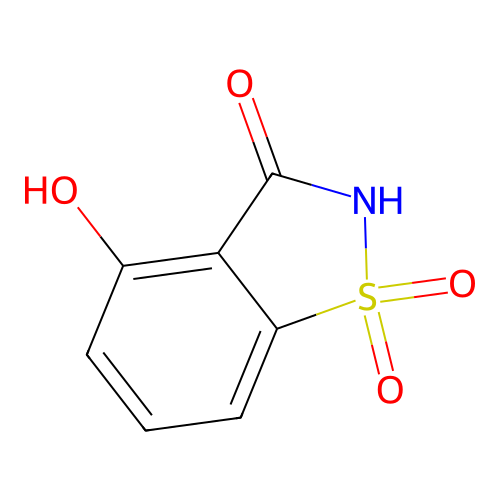 4-hydroxy-1H-1,2-benzisothiazole-1,1,3(2H)-trione structure