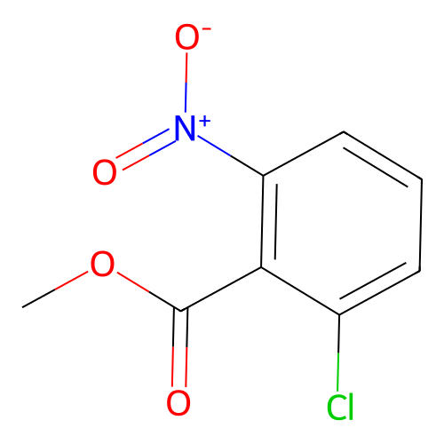 Benzoic acid, 2-chloro-6-nitro-, methyl ester structure